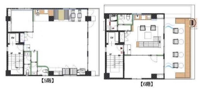 Biz Feel Ichigaya(旧 ツボヤビル)5F～6F 間取り図