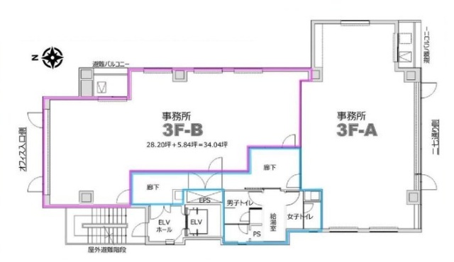 アビスタ市ヶ谷ビルB 間取り図