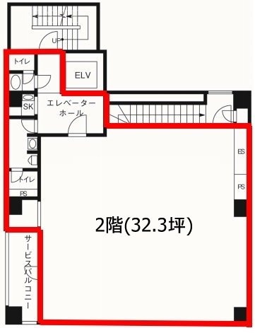 汐留AZビル2F 間取り図