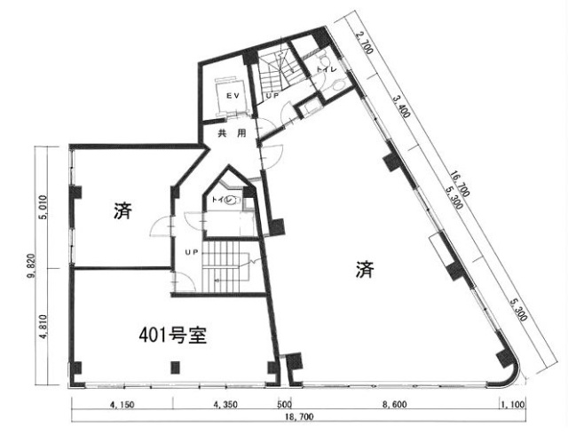 竹橋ビル401 間取り図