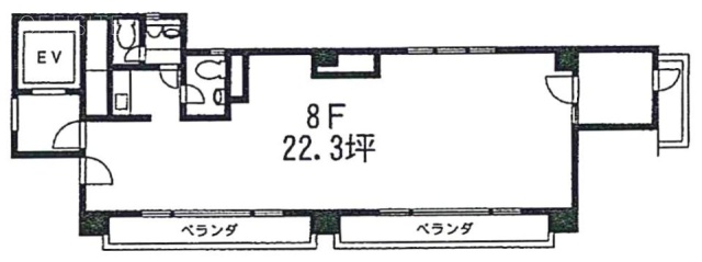 小松和東上野ビル8F 間取り図