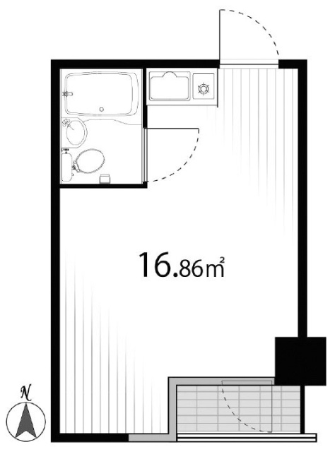 プラザ西新宿705 間取り図