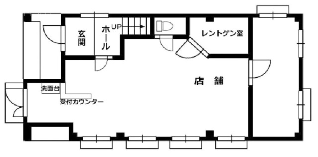 新一の橋ハウスビル1F 間取り図