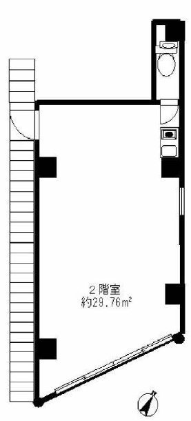 駿台中根ビル2F 間取り図