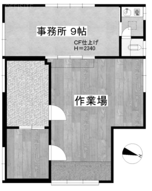 小川建物ビル1F 間取り図