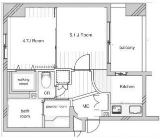 ディオ・スカーラ赤坂8F 間取り図
