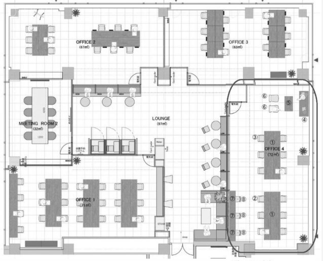 兜町第1平和ビル6F 間取り図