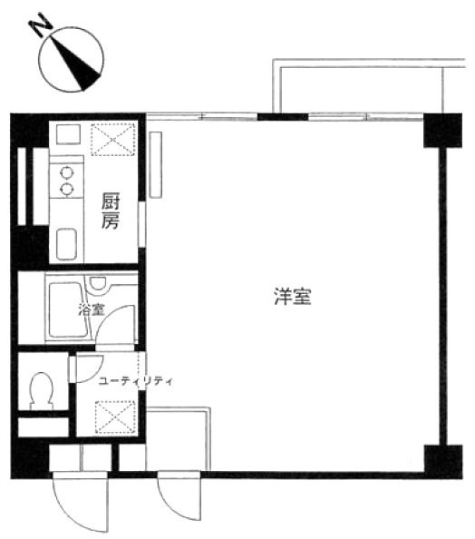 赤坂七番館210 間取り図