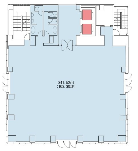 日総第22ビル6F 間取り図