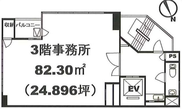 リバティ8ビル3F 間取り図