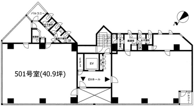 アクシス五反田ビル501 間取り図