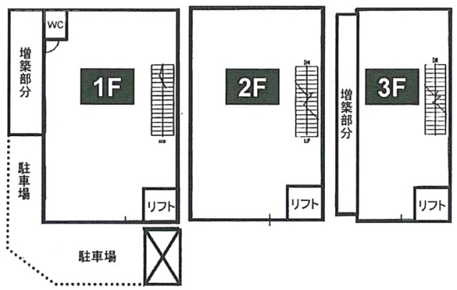 林ビル1F～3F 間取り図