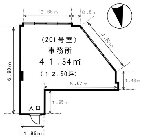 早川ビル201 間取り図