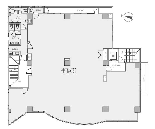 西横浜トーセイビル2F 間取り図