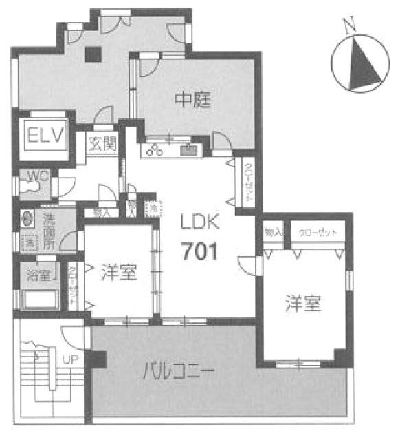 タクトホーム立川ビル701 間取り図