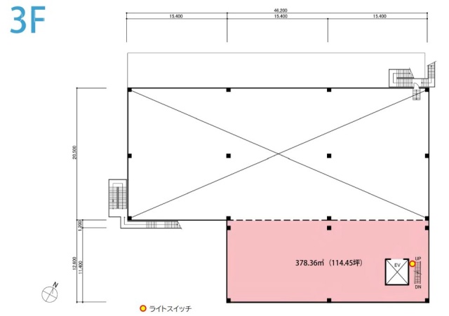 国立物流倉庫3F 間取り図