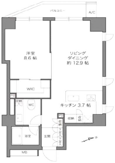 レグノ・ラフィネ南青山205 間取り図