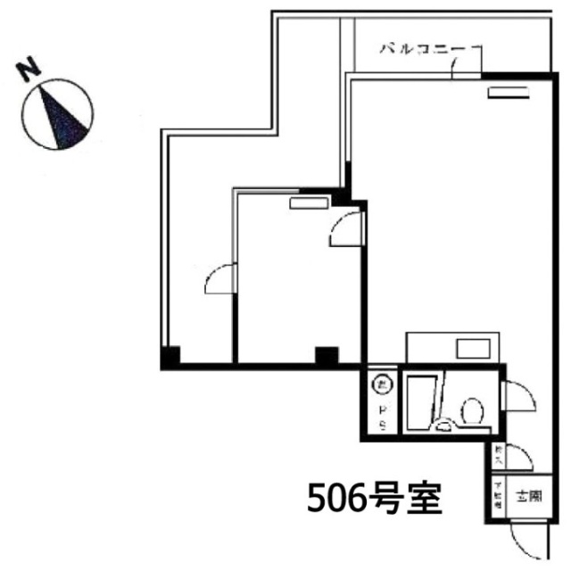 常磐松ロイアルハイツ506 間取り図