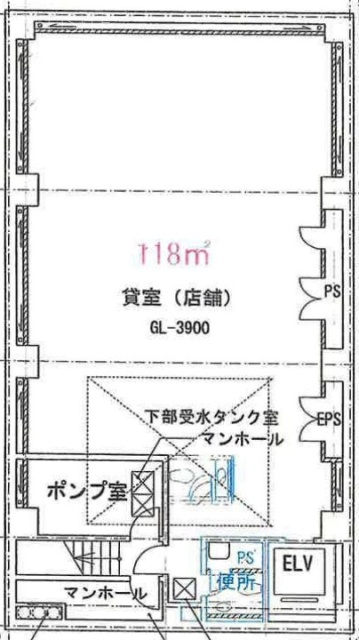 読売銀座3丁目ビルB1F 間取り図