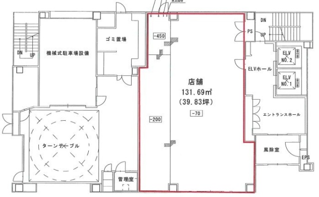 神田ビジネスキューブ1F 間取り図