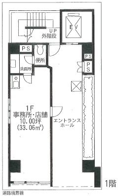 カーサ大伝馬町ビル1F 間取り図
