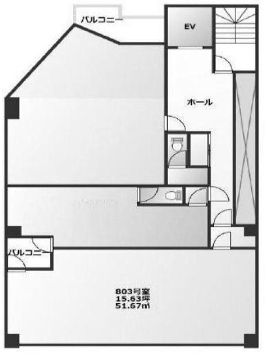 タウンウエストビル803 間取り図