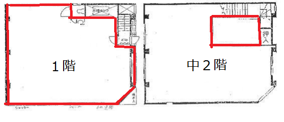 KOHビル1-2F 間取り図