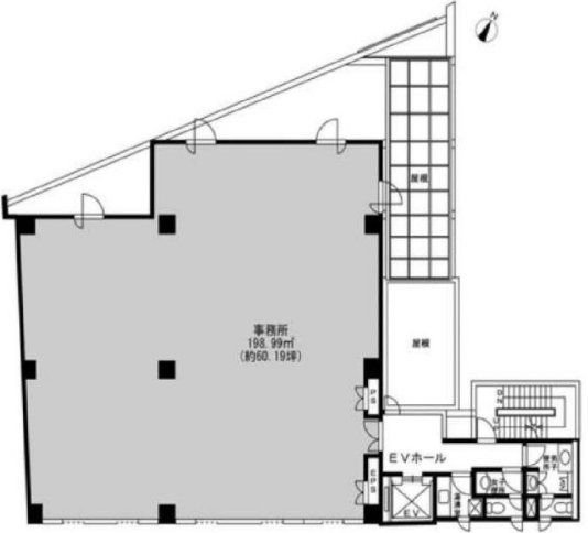 五番町Kビル2F 間取り図