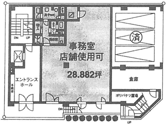 ワタトー第2ビル1F 間取り図