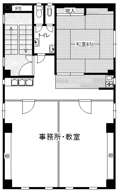 鈴木生花ビル4F 間取り図