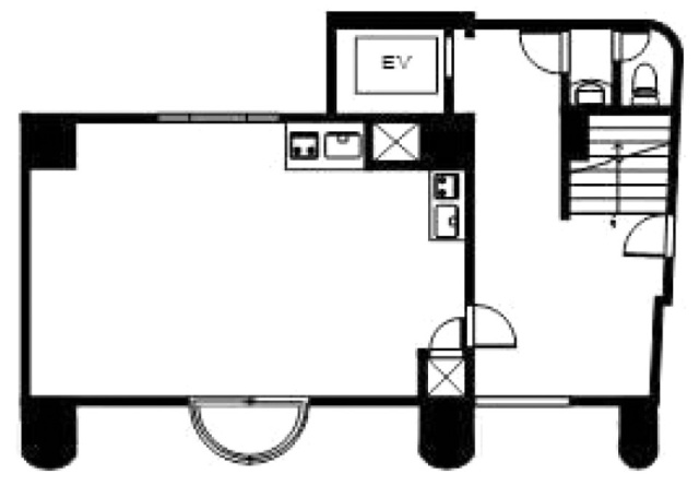 第15高畠ビル1F 間取り図