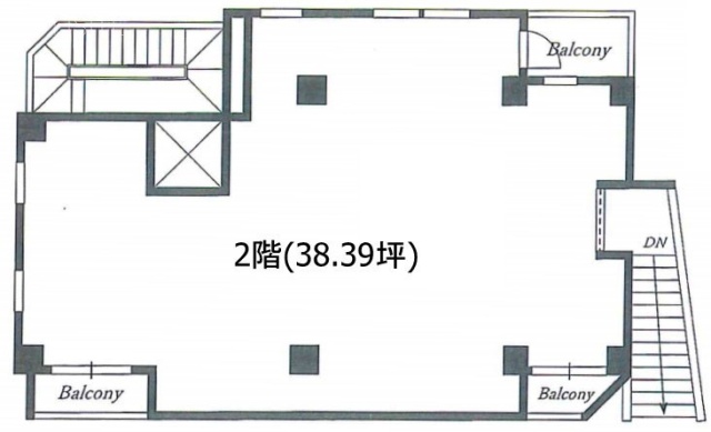 プラチナコート祐天寺ビル2F 間取り図