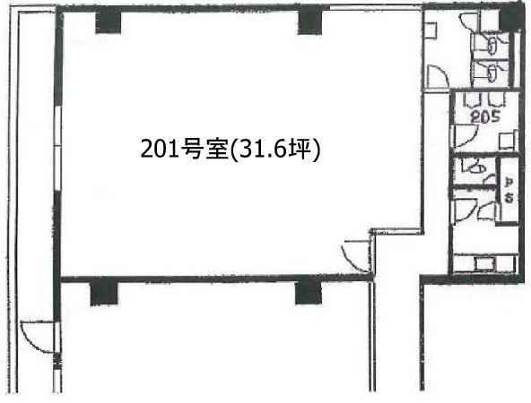 相模原ビューハイツビル201 間取り図