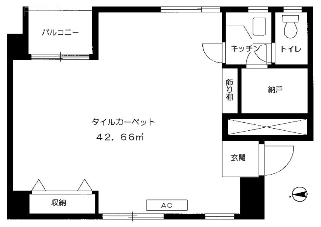 原宿タウンホーム207 間取り図