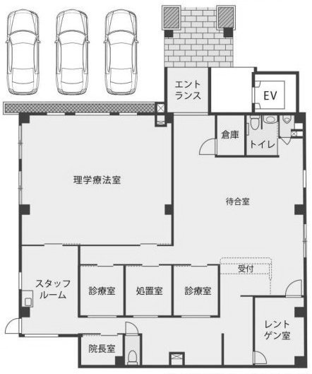 クローバーメディカルビル1F 間取り図