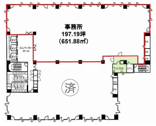 第3桜橋ビル8F 間取り図