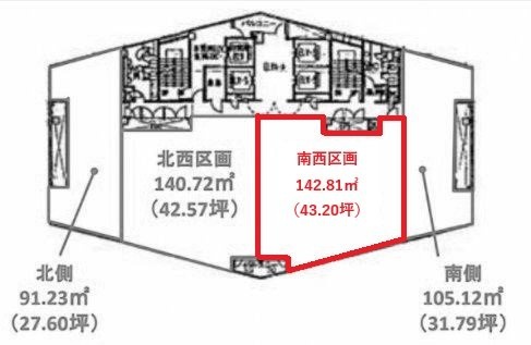 京阪世田谷ビル南西 間取り図