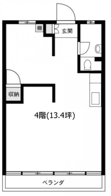 原宿第3コーポ4F 間取り図