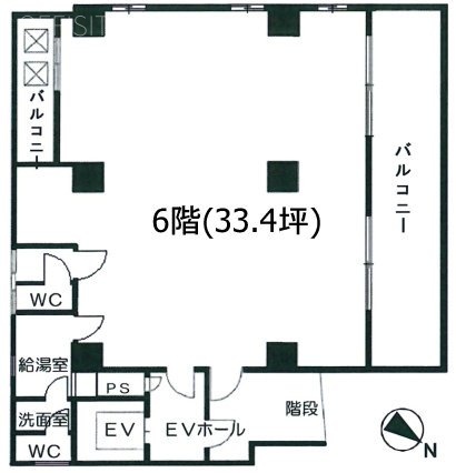 一番町コート6F 間取り図