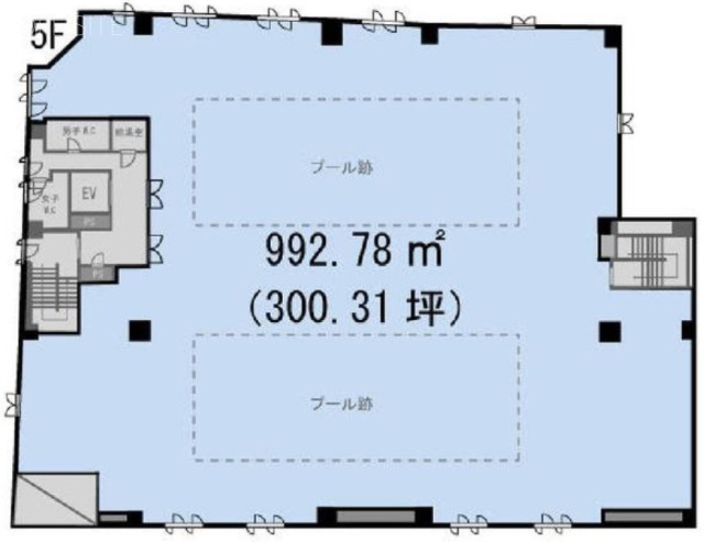 アトランタビル壱号館5F 間取り図