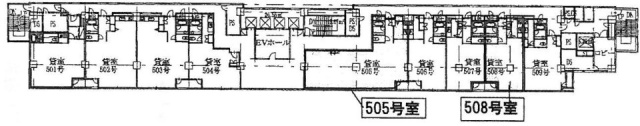 ヒューリック銀座ウォールビル508 間取り図