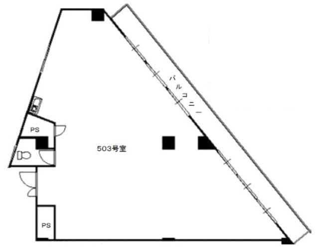 王子新扇屋ビル503 間取り図