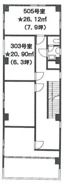 東和水道橋ビルビル303 間取り図