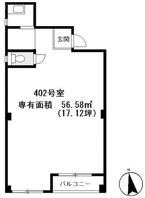 島幸ビル402 間取り図