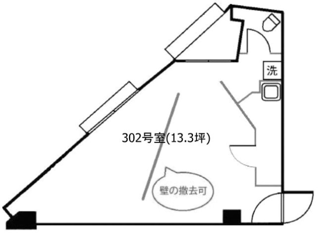 ナポレ原宿ビル302 間取り図
