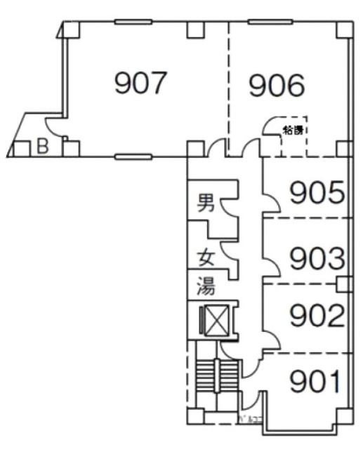 山萬ビル906 間取り図