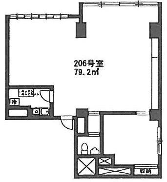 オリンピアアネックスビル206 間取り図