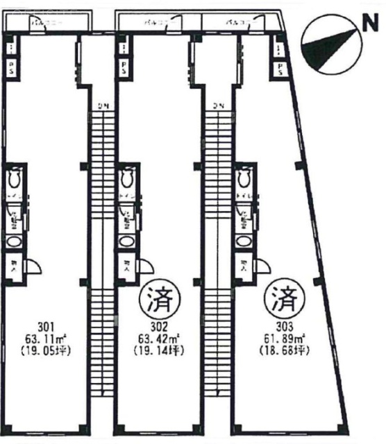 第33アオイビル301 間取り図