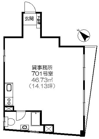 藤田ビル701 間取り図