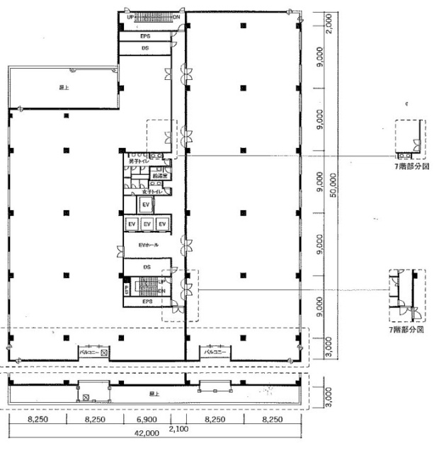 ウノサワ東急ビル701・702 間取り図